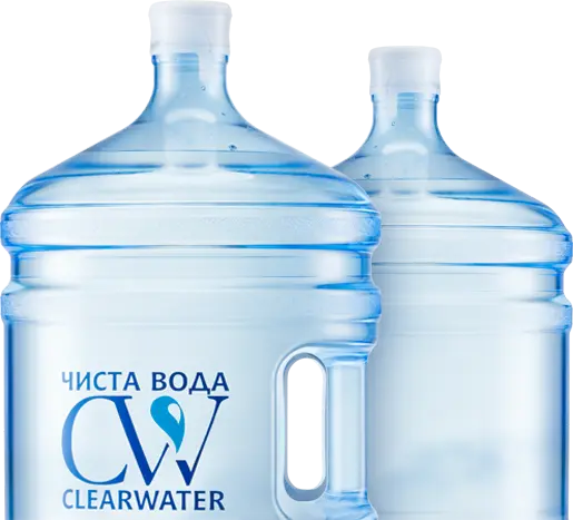 two bottles of CLEARWATER water 18.9l